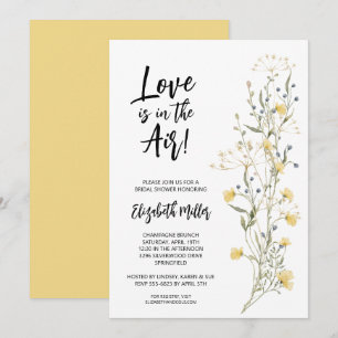 Elegant Boho Floral Bridal Shower Invitation