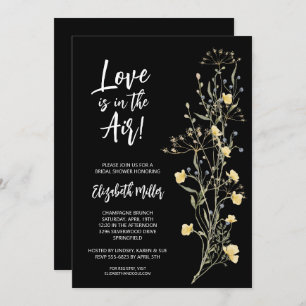 Elegant Boho Floral Bridal Shower Invitation