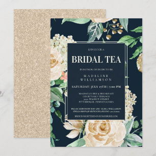 Elegant Boho Floral Bridal Tea Bridal Shower Invitation