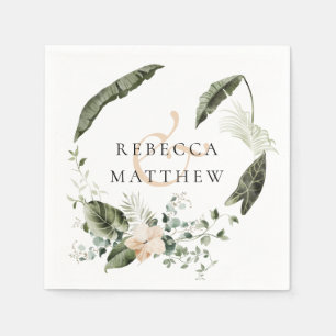 Elegant Boho Floral Greenery Wedding      Napkin