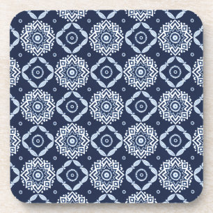 Elegant Boho Floral Pattern Coasters - Set of 6