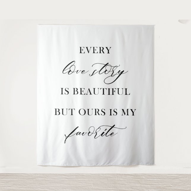 Elegant Boho Floral Wedding Tapestry Backdrop  (Front)