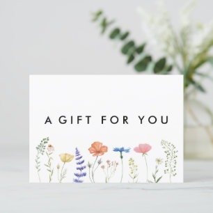 Elegant Boho Floral Wildflower Gift Certificate