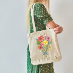 Elegant Boho Floral Wildflower Tote Bag<br><div class="desc">Elegant Boho Floral Wildflower Tote Bag 
Personalised tote bags are perfect for yourself,  or as a gift! These are also the perfect bride's gift or proposal gift.</div>