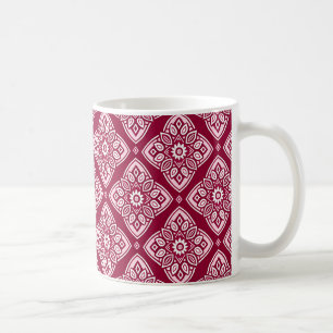 Elegant Boho Geometric Floral Pattern Coffee Mug