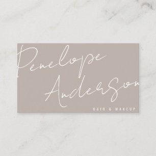 Elegant Boho Gray Neutral Chic Minimalist Modern Business Card