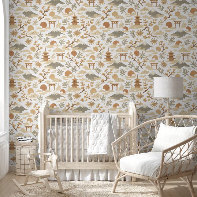 Elegant Boho Japanese Art  Wallpaper (Kids)