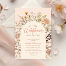 Elegant Boho Little Wildflower Baby Shower