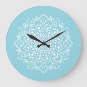 Elegant Boho Mandala Large Clock