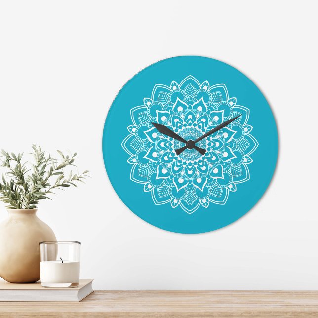 Elegant Boho Mandala  Large Clock (Creator Uploaded)