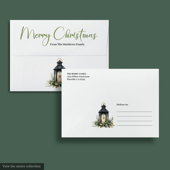 Elegant Boho Neutral Rustic Christmas Envelopes (Elegant Boho Neutral Rustic Christmas Card Envelope)