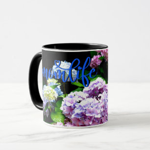 Elegant boho pink purple blue floral Best Mum Ever Mug