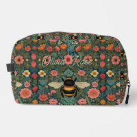 Elegant boho retro bumblebee spring florals 