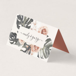 ELEGANT BOHO RUST MONSTRERA PEONY FLORAL WEDDING