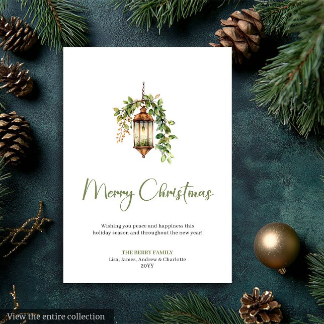 Elegant Boho Rustic Neutral Holiday Greeting Card (Elegant Boho Rustic Neutral Holiday Greeting Card)