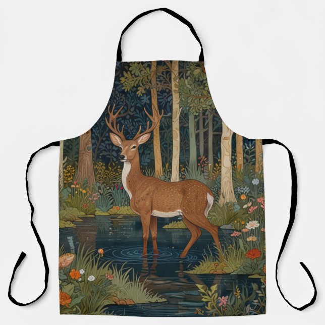 Elegant boho rustic woodland deer  apron (Front)