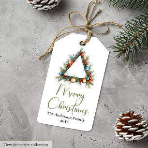 Elegant Boho Scandinavian Neutral Holiday Tags