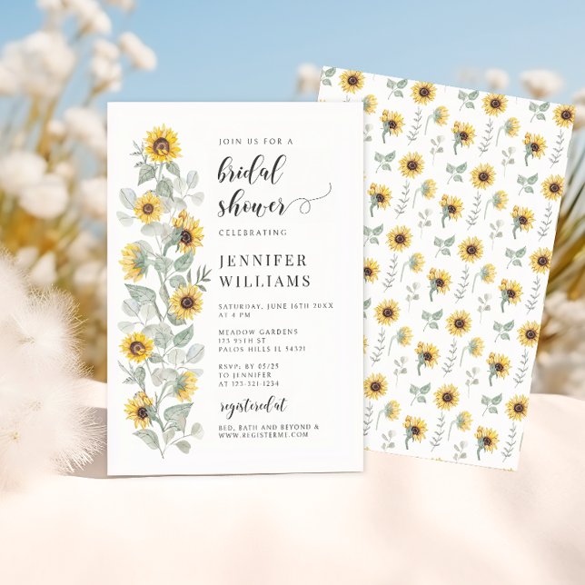 Elegant boho Sunflower Bridal Shower  Invitation (Creator Uploaded)