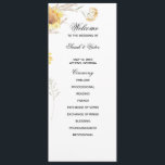 Elegant Boho Sunflowers double side program card<br><div class="desc">Elegant Sunflowers boho floral double side program card</div>