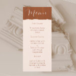 Elegant Boho Terra Cotta Wedding Menu<br><div class="desc">With a beautiful faux glass boho Terra cotta design these wedding menus are modern and classy. Easy to read for your guests and easy for you to customise. Find matching wedding items in my shop.</div>