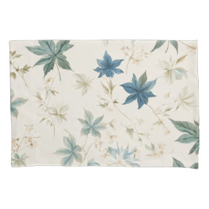 Elegant Boho Vintage Maple Leaves Floral Pattern Pillowcase
