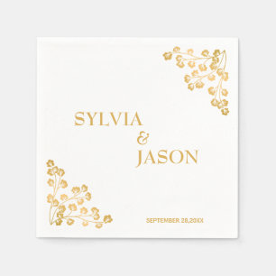 Elegant Boho Wedding Cocktail Paper Napkin