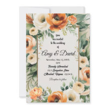 Elegant Boho wedding invit