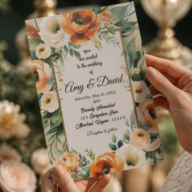 Elegant Boho wedding invit Invitation (Creator Uploaded)
