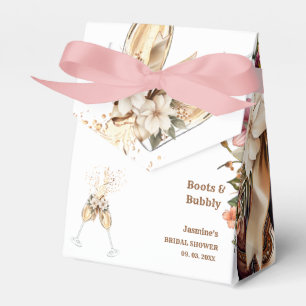 Elegant Boho Western Cowboy  Bridal Shower Favour Box