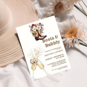 Elegant Boho Western Cowboy Engagement Party Invitation