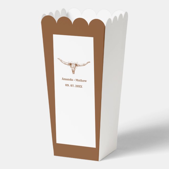 Elegant Boho Western Cowboy Wedding  Favour Box (Front)
