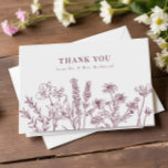 Elegant Boho Wildflower Burgundy Wedding Thank You Card<br><div class="desc">Celebrate your love story with our Elegant Boho Wildflower Wedding Thank You Card. Perfectly designed for the free-spirited and stylish couple, this card combines a touch of rustic charm with modern elegance. Inside, there's ample space for your heartfelt message, making it easy to convey your appreciation to your guests. Whether...</div>