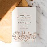 Elegant Boho Wildflower Burnt Orange Wedding Invitation<br><div class="desc">Elegant Boho Wildflower Burnt Orange Wedding Invitation - perfect for rustic fall or winter weddings</div>