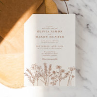 Elegant Boho Wildflower Burnt Orange Wedding