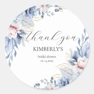 Elegant Boho Wildflower  Classic Round Sticker