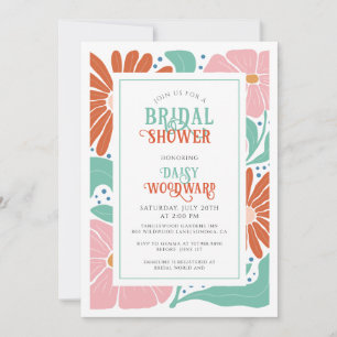 Elegant Boho Wildflower Floral Bridal Shower Invitation