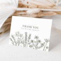 Elegant Boho Wildflower Olive Green Wedding