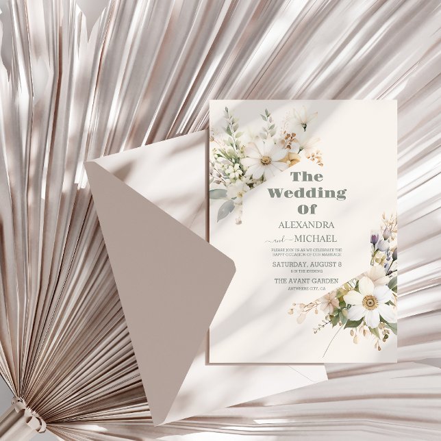 Elegant Boho Wildflower Wedding Invitation (Creator Uploaded)