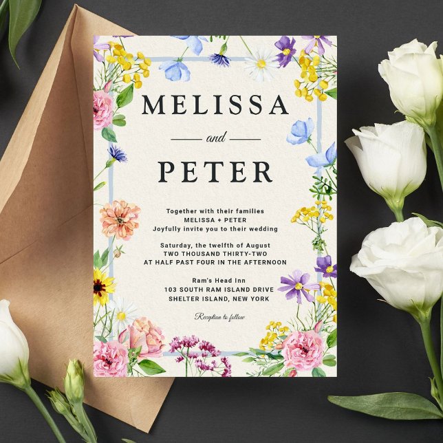 Elegant Boho Wildflower Wedding  Invitation (Creator Uploaded)