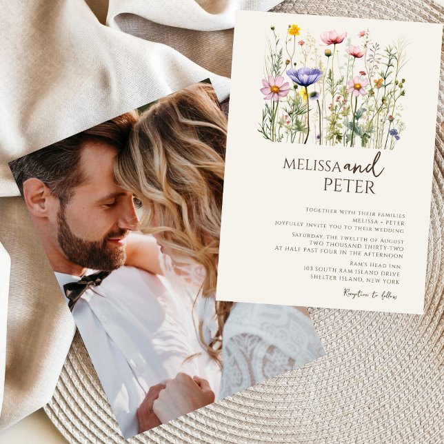 Elegant Boho Wildflower Wedding Invitation (Creator Uploaded)