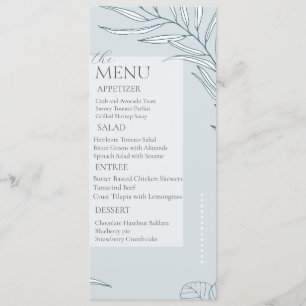 Elegant Boho Wildflower  wedding  Menu