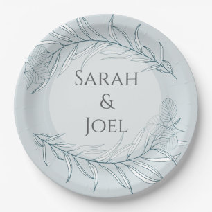 Elegant Boho Wildflower Wedding  Paper Plate