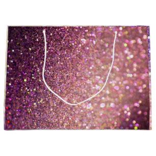 Elegant Bokeh Glitter Christmas  Large Gift Bag