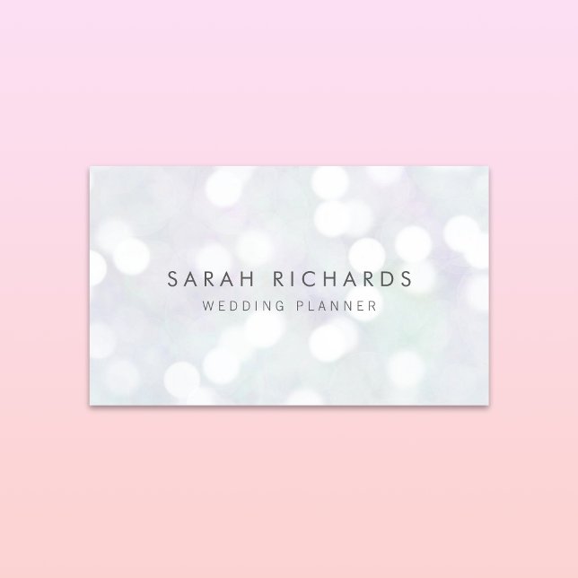 Elegant Bokeh Pattern Event Planner Business Card (Creator Uploaded)