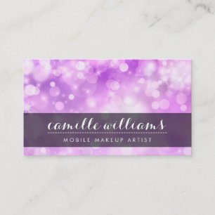 ELEGANT BOKEH PATTERN whimsical stylish purple Business Card