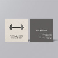 Elegant Bold Beige Paper Black Dumbbell Trainer