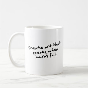 Elegant Bold Black Typography Minimalist Powerful Coffee Mug