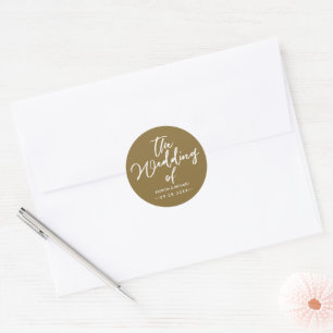 Elegant Bold Calligraphy The Wedding Of Classic Round Sticker