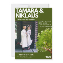 Elegant Bold Forest Green Slavic Photo Wedding