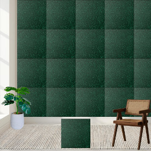 Elegant Bold Green Glitter Sprinkle Radiant Tile